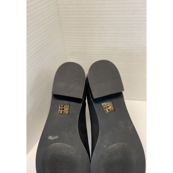 J. Crew- Size 9.5 Suede Ankle Boots Womens Black Bootie Pointed Toe Block He… - Picture 6 of 10